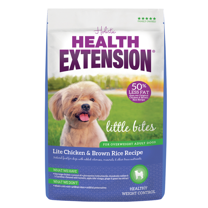Health Extension Little Bites Lite Chicken Brown Rice Recipe Dog