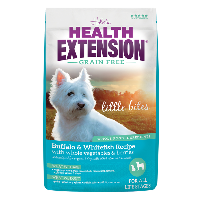 Health Extension Grain Free Buffalo & Whitefish Recipe Little Bites Dog Food