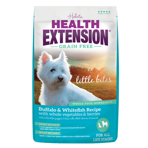 Health Extension Grain Free Buffalo & Whitefish Recipe Little Bites Dog Food