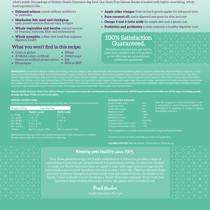 Health Extension Grain Free Salmon Recipe Dog Food