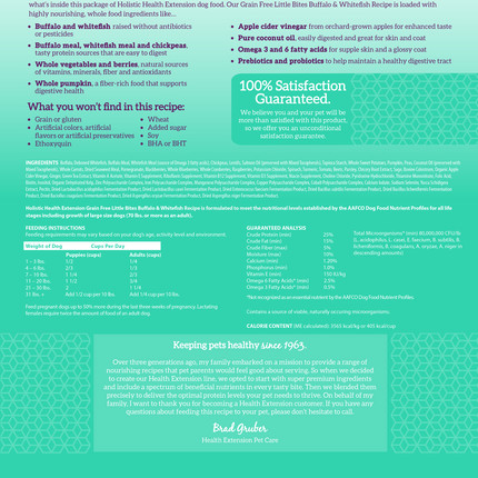 Health Extension Grain Free Buffalo & Whitefish Recipe Little Bites Dog Food