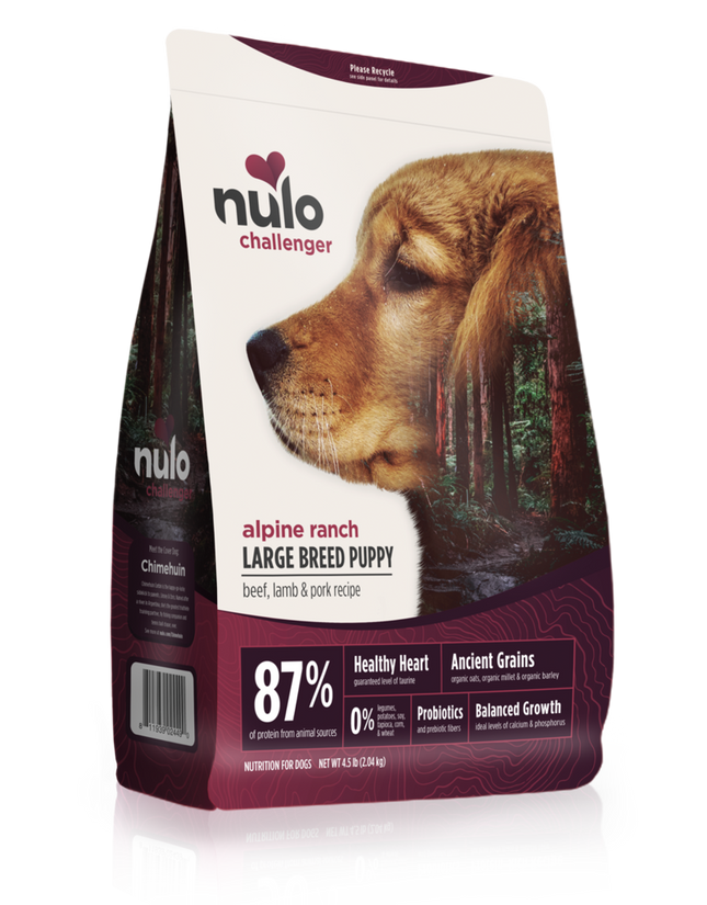Nulo Challenger Alpine Ranch Beef, Lamb & Pork Large Breed Puppy 24#