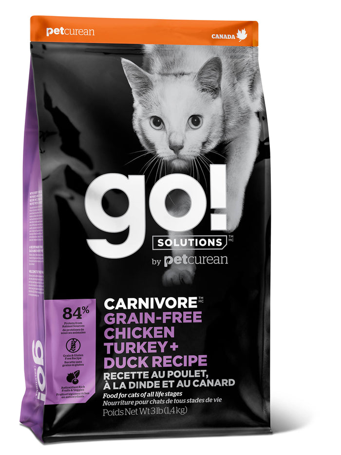 GO! Carnivore Grain Free Chicken, Turkey + Duck recipe Cat Food
