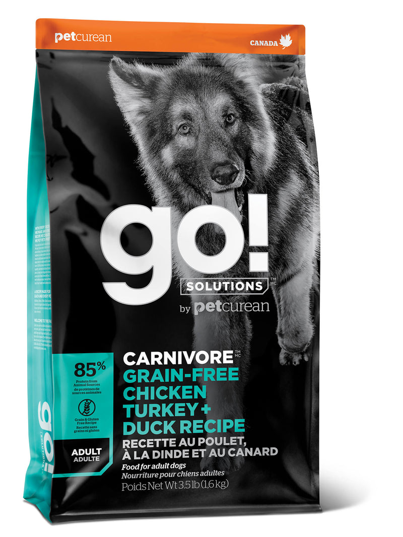 GO! Carnivore GF Chicken,Turkey + Duck Adult Recipe Dog Food