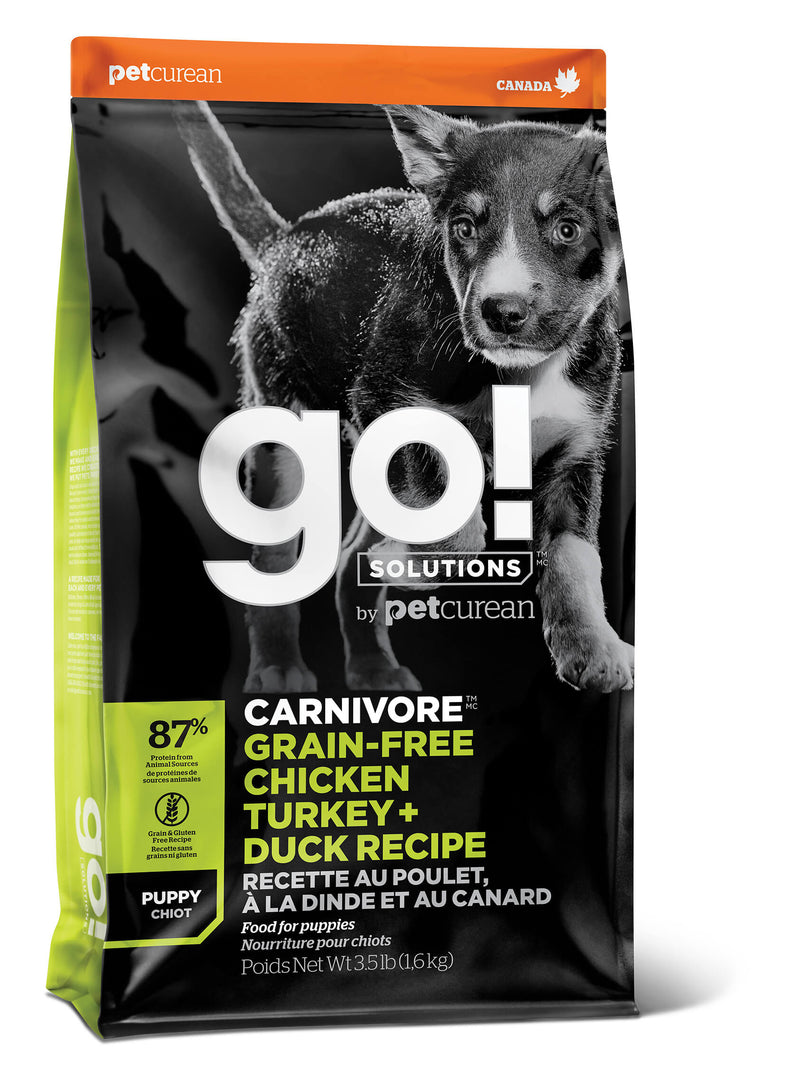 GO! Carnivore GF Chicken,Turkey + Duck Puppy Recipe Dog Food
