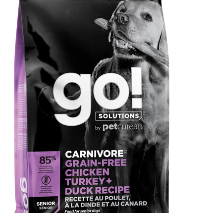 GO! Carnivore GF Chicken,Turkey + Duck Senior Recipe Dog Food