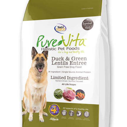 Pure Vita Grain Free Duck & Green Lentils Dog Food