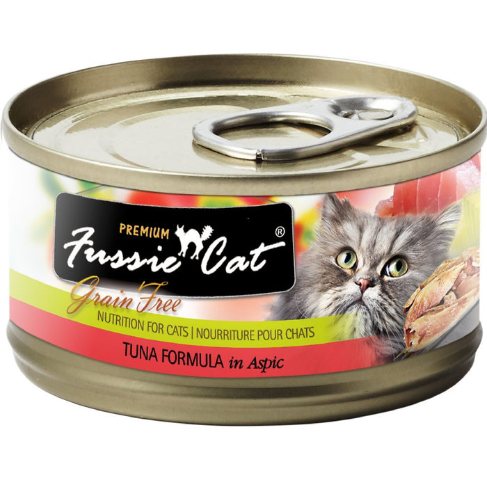 FUSSIE CAT TUNA FORMULA IN ASPIC GRAIN FREE CANNED CAT FOOD 2.82 OZ -CASE OF 24
