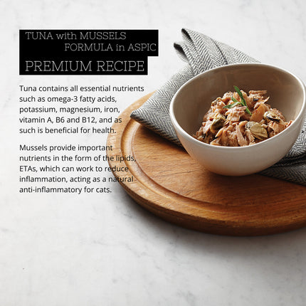 FUSSIE CAT TUNA WITH MUSSELS GRAIN FREE CANNED CAT FOOD 2.82 OZ -CASE OF 24