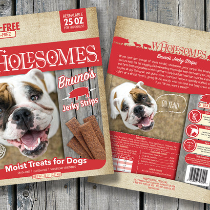 Wholesomes Bruno's Jerky Strips Grain Free Dog Treat 25oz