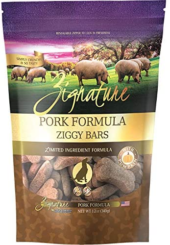 ZIGGY BARS DOG BISCUIT PORK FORMULA TREATS 12OZ