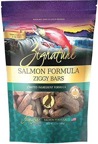 ZIGGY BARS DOG BISCUIT SALMON FORMULA TREATS 12OZ