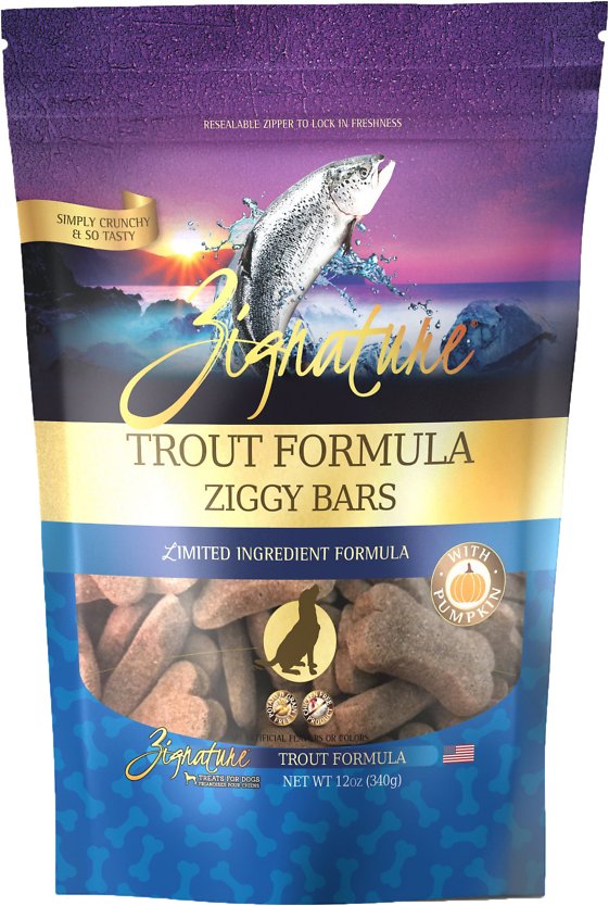 ZIGGY BARS DOG BISCUIT TROUT & SALMON FORMULA TREATS 12OZ