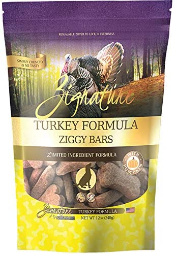 ZIGGY BARS DOG BISCUIT TURKEY FORMULA TREATS 12OZ