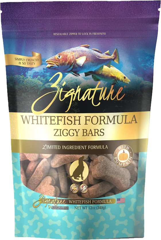ZIGGY BARS DOG BISCUIT WHITEFISH FORMULA TREATS 12OZ
